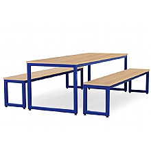 Oak Top with Blue Frame