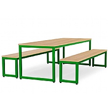 Oak Top with Green Frame