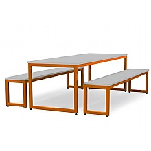 Grey Top with Tangerine Frame