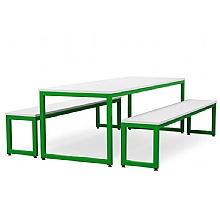 White Top with Green Frame