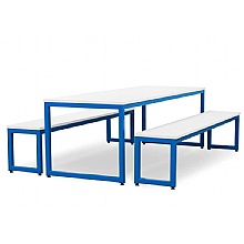 White Top with Blue Frame
