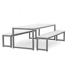 White Top with Light Grey Frame